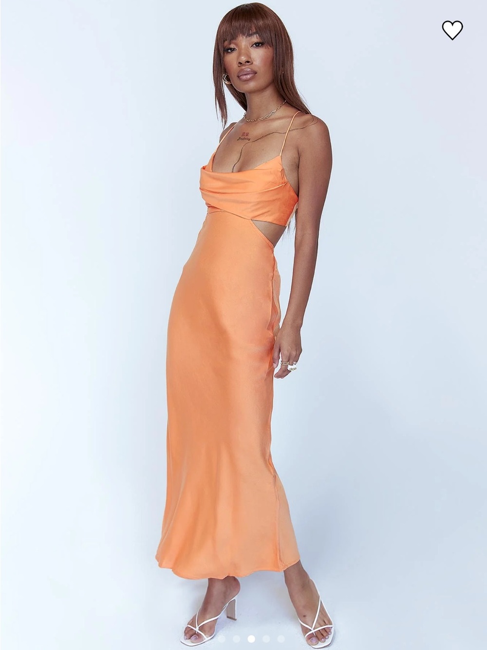 Princess Polly Giselle Midi Dress Orange